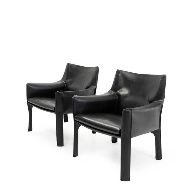 Set of Cab 414 Armchairs by Mario Bellini for Cassina, 1980s For Sale - Image 13 of 13
