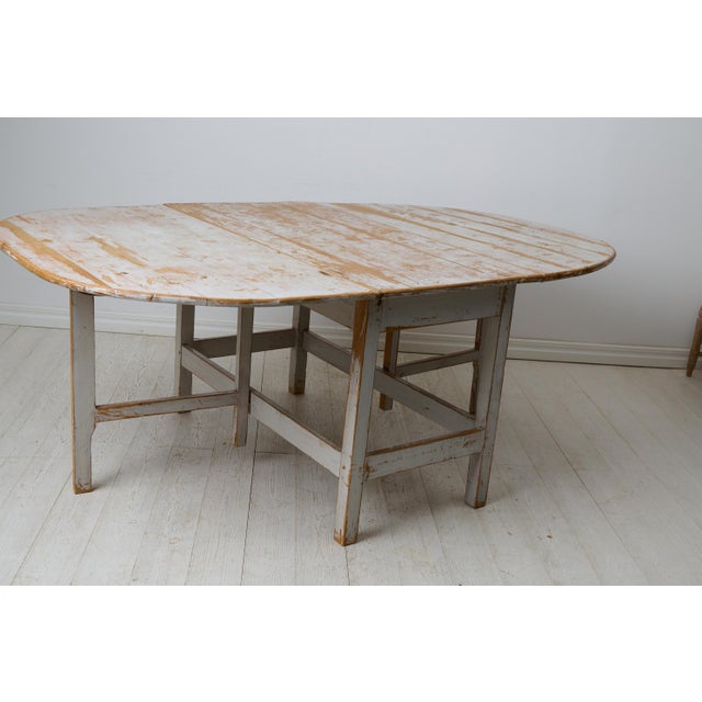 Large Swedish Drop Leaf Table For Sale - Image 13 of 14
