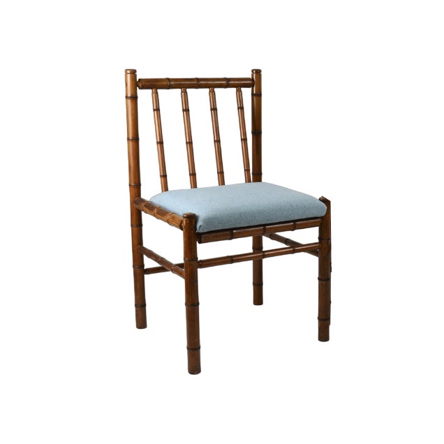 Wooden Chair in Faux Bamboo, France, 1970s For Sale