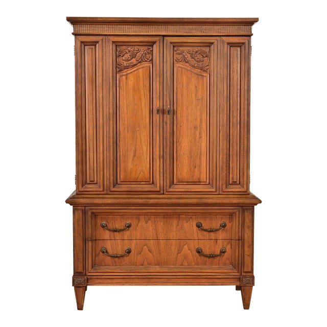 Henredon Style French Regency Louis XVI Walnut Gentleman's Chest, Circa 1960s For Sale