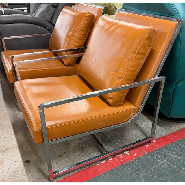 1980s Sleek Modern Lounge Chairs For Sale In West Palm - Image 6 of 11