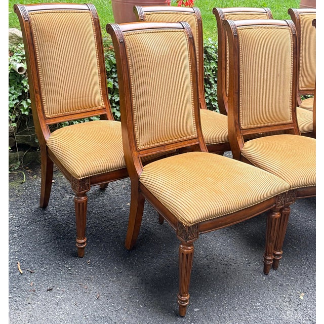 2000 - 2009 Ethan Allen “Addison” Townhouse Collection French Regency Side Chairs - Set of 8 For Sale - Image 5 of 12