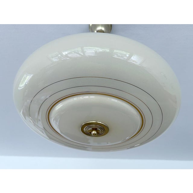 Art Deco Pendant Light in Ivory Glass, 1930s For Sale - Image 14 of 18