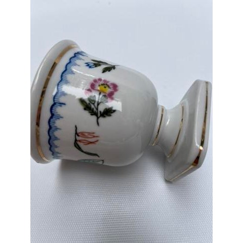 White Small Antique Porcelain Footed Cup For Sale - Image 8 of 9