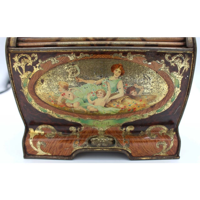 Art Nouveau 1906 Art Nouveau Biscuit Tin by Huntley & Palmers For Sale - Image 3 of 12