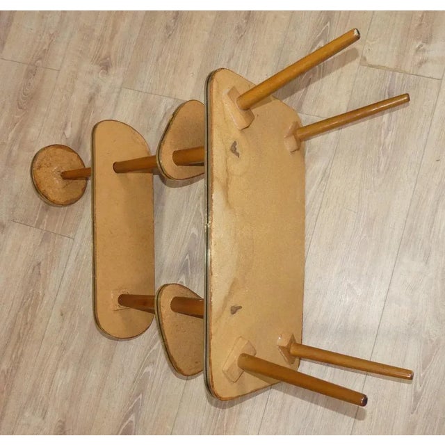 Large Colorful Flower Table, 1950s For Sale - Image 11 of 12