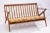 Rare 1960s Vintage Poul Jensen for Selig Z Settee Danish Teak Wood Sofa For Sale - Image 9 of 9