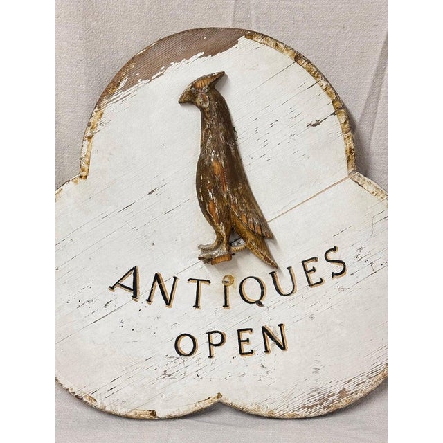 Early 20th Century Americana Antique Store Hand Carved Wooden Sign For Sale - Image 5 of 12