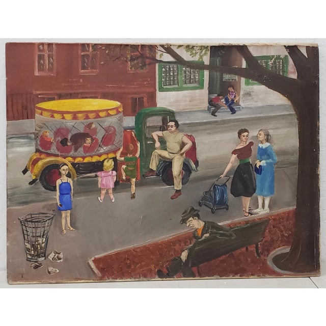 American Folk Art Oil Painting by Patten Hansom Maximoff C.1940s For Sale - Image 12 of 12