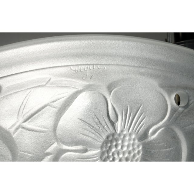 Metal French Art Deco Pendant Light by Degue - 1930 France For Sale - Image 7 of 9