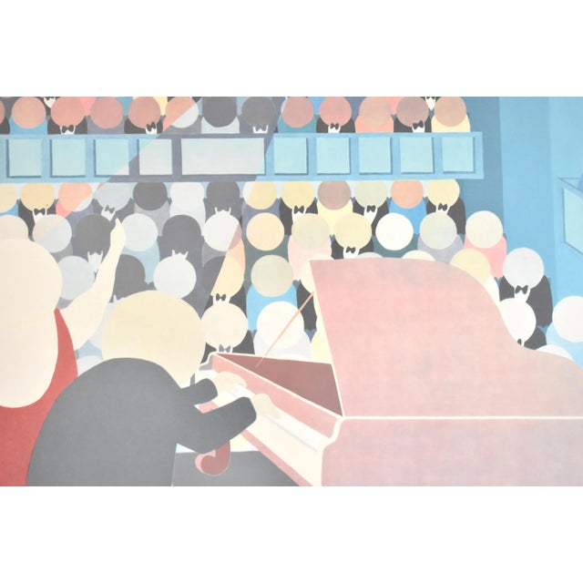 1980s Vintage Framed Carol Dahl "Performance Art" Serigraph For Sale - Image 5 of 9