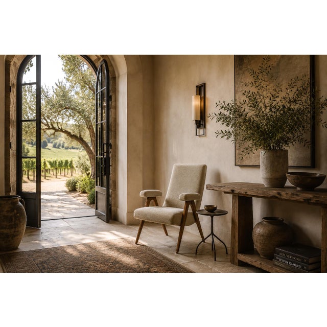 A refined example of Brazilian Modernism at its most elegant and enduring, this exceptional armchair embodies the...