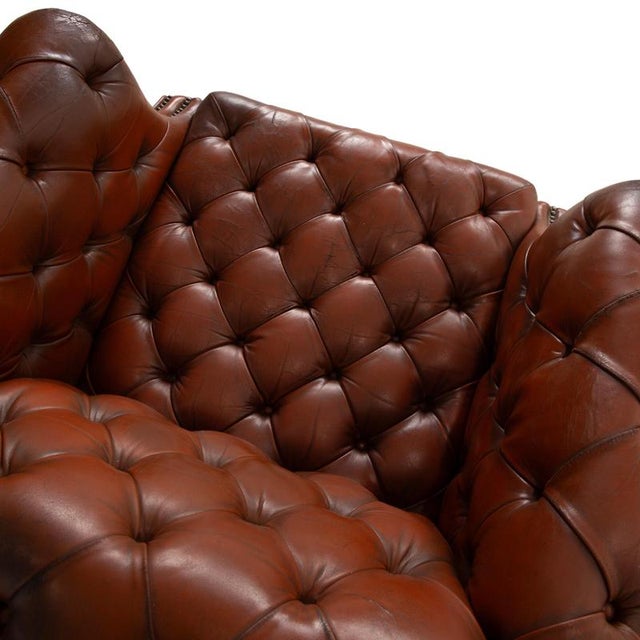 Chesterfield Club Chair in Leather For Sale - Image 4 of 15