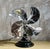 Vintage industrial Limit engineering Group Ltd Oscillating electric desk fan. Made from cast iron with a black enamelled...