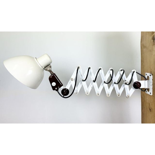 Industrial East German Scissor Lamp from Veb Zweckluchtbau Dresden, 1950s For Sale - Image 9 of 16