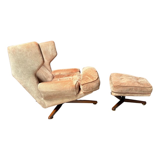 Edward Wormley for Dunbar Lounge Chair and Ottoman model 6142 For Sale