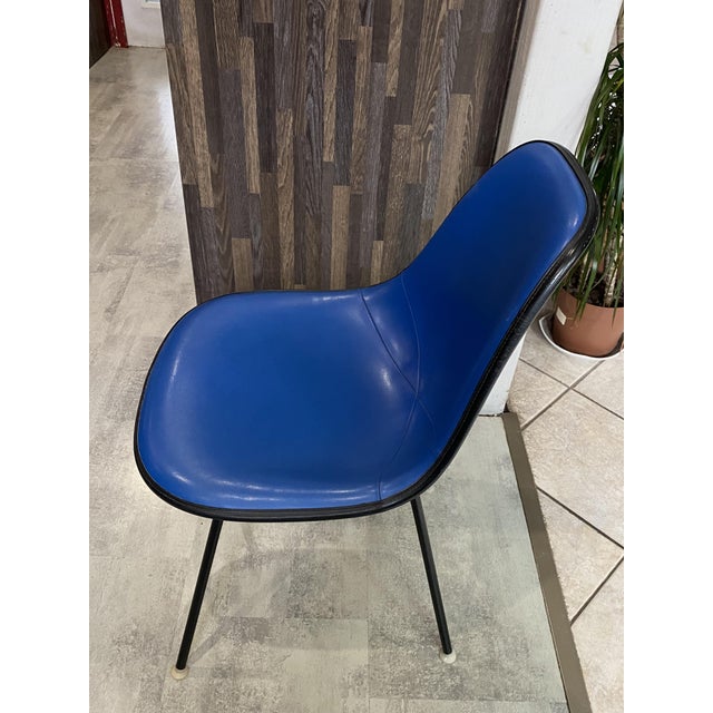 Herman Miller DSX Chair in Blue Fiberglass by Charles and Ray Eames for Herman Miller, 1950s For Sale - Image 4 of 18