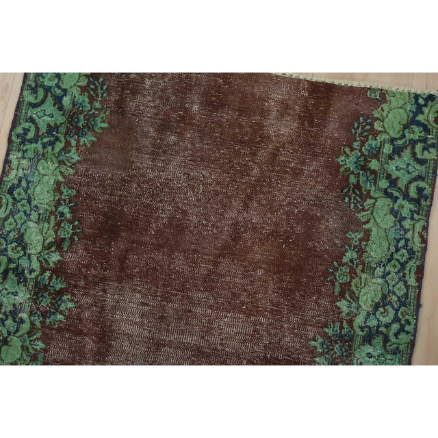 Kerman Runner 2’6” X 9’9” Red Wool Vintage Distressed Hand-Knotted Rug For Sale In Philadelphia - Image 6 of 12