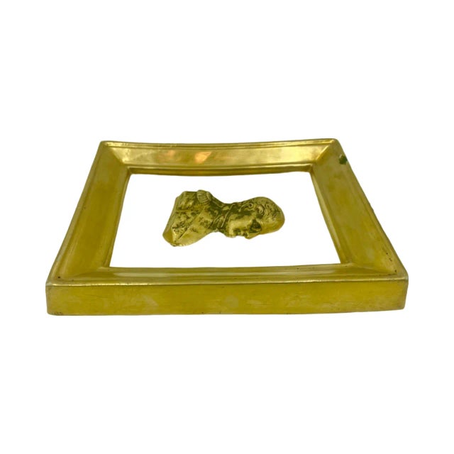 Grand Tour Antique 19th C. Napoleon Bonaparte Grand Tour Gold Porcelain Silhouette Wall Art For Sale - Image 3 of 13