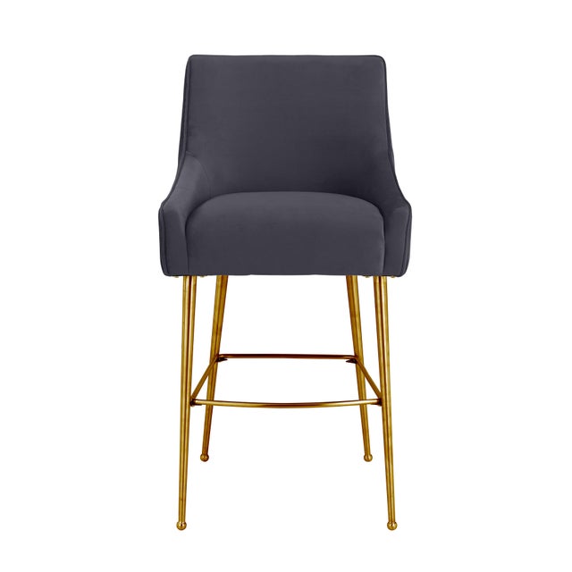 Sit pretty in this sumptuous yet durable velvet Stool. The Beatrix dazzles in counter and bar heights. Available in soft...
