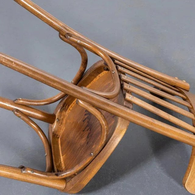 Vintage Honey Beech and Bentwood Dining Chairs, Set of 4 For Sale - Image 3 of 9