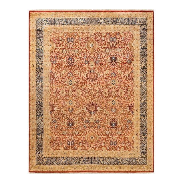 Mogul, One-of-a-Kind Hand-Knotted Area Rug - Red, 8' 2" x 10' 7" For Sale