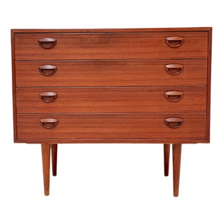 Mid-Century Modern Danish Teak Chest of Drawers by Kai Kristiansen, 1960s For Sale