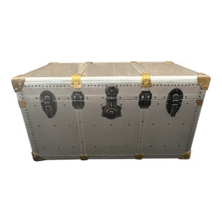 Rh Restoration Hardware Vintage Porter's Trunk For Sale