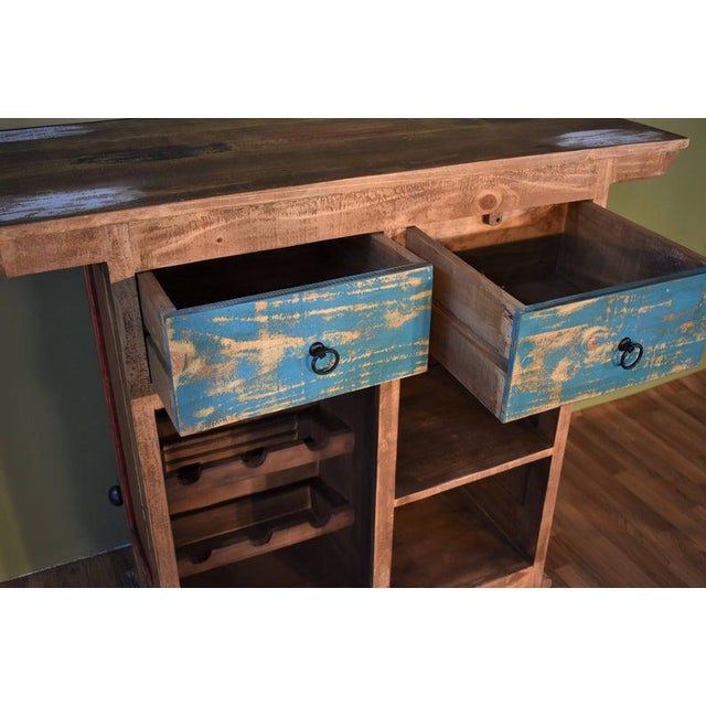 2020s Crafters and Weavers La Boca Bar With Wine Storage - 48" For Sale - Image 5 of 6