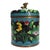 Metal Antique Chinese Floral Cloisonne Enameled Lidded Tea Consister With Foo Dog For Sale - Image 7 of 15