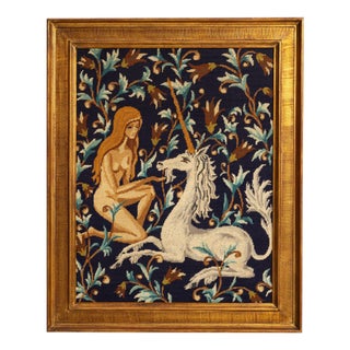1960s France Taupe Tapestry Wall Hanging For Sale