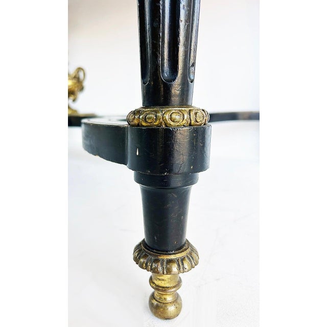 Mid 19th Century Mid 19th Century French Napoleon III Ebonized "Boulle" Bronze Inlay Desk With Drawer For Sale - Image 5 of 8