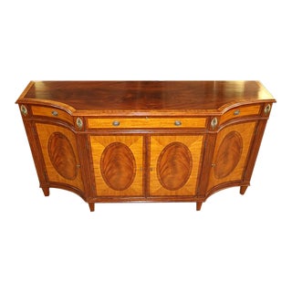 Ethan Allen Mahogany & Satinwood Easton Server Buffet Sideboard For Sale