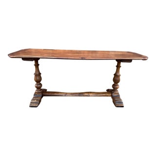 19th Century French Refectory Console/ Dining Table For Sale
