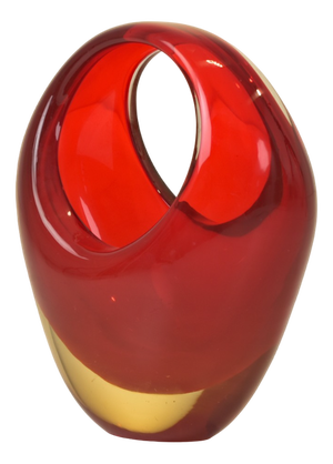 Sommerso Vase in Murano by Flavio Poli for Seguso, 1958