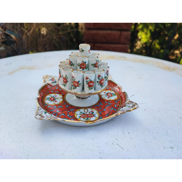 Floral & Gold Dresden Porcelain Cigarette Holder from Carl Thieme Richer Pattern, 1890s For Sale - Image 5 of 8