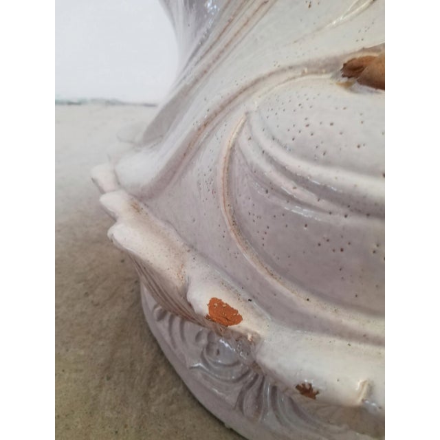 Large Ceramic Buddha Sculpture Lamp, 1970s For Sale - Image 9 of 18