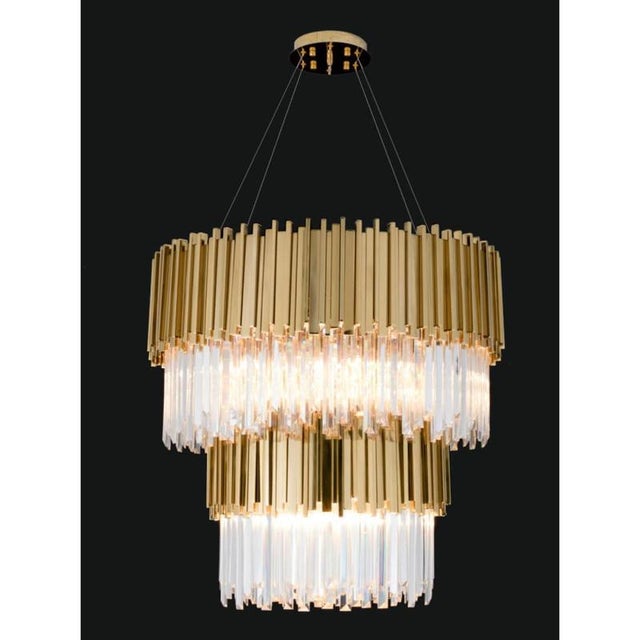 Collection Jupiter Chandelier in Metal and Crystal by Jago For Sale - Image 12 of 18
