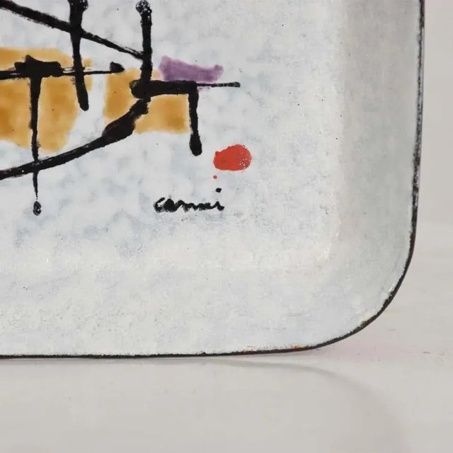 1950s Enamel Tray Modernist Artwork Eugenio Carmi Italy For Sale In San Diego - Image 6 of 7