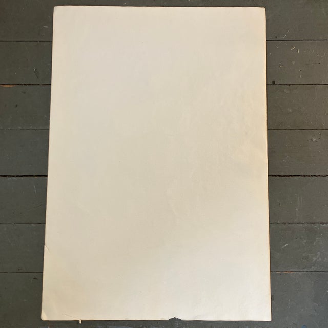 1980’s Original Modernist Still Life With Fruit Watercolor Painting Signed For Sale - Image 4 of 4