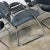 Metal Late 20th Century Gray & Chrome Cantilever Chairs by United Chair Co Style of Steelcase Set of 6 For Sale - Image 7 of 12