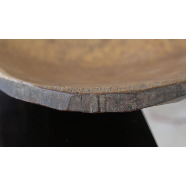 1960s Tribal Feast Offering Tray, Large Hand Hewn Brown Wood Bowl by the Indigenous Mentawei, Indonesia For Sale - Image 15 of 18