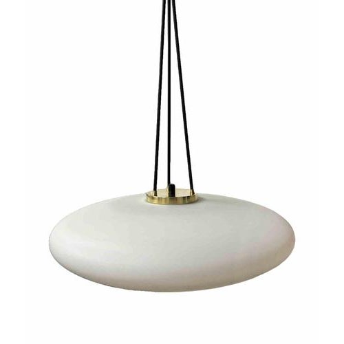 Vintage Brass and Glass Chandelier from Stilnovo, Italy, 1970s For Sale - Image 4 of 11