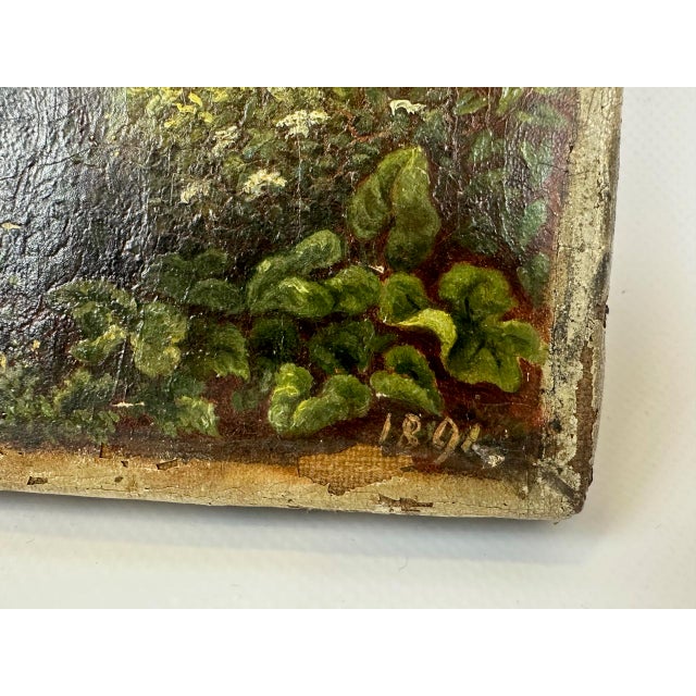 Landscape with a Boy, Oil on Canvas, 1891 For Sale - Image 8 of 10