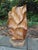 Contemporary 1980s Pair of Monumental Abstract Carved Teak Sculptures For Sale - Image 3 of 4
