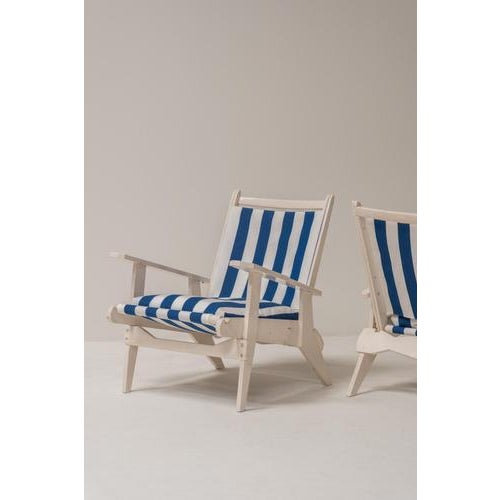 French Riviera Style Wooden Relax Chairs, Set of 2 For Sale - Image 15 of 17