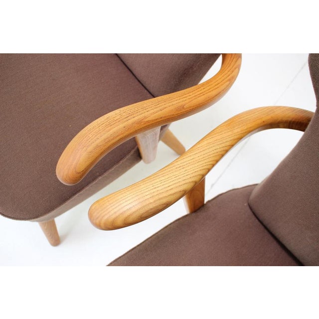 Oak Armchairs by Krasna Jizba, Czechoslovakia, 1940s, Set of 2 For Sale - Image 9 of 16