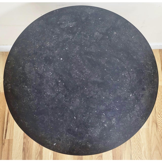 French Antique French Round Directoire Bronze & Marble Top Empire Gueridon Side Table For Sale - Image 3 of 13