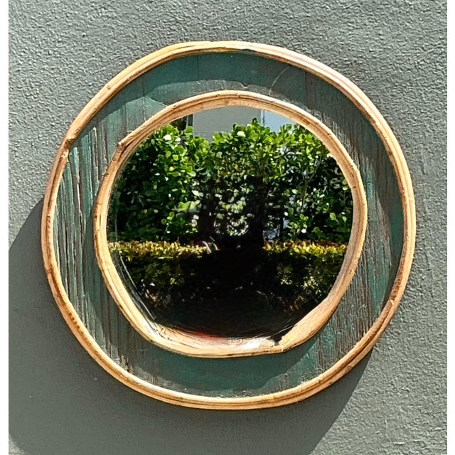 Vintage Bent Rattan Mirror For Sale In West Palm - Image 6 of 12