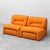 Modular 2-Seater Sofa in Orange Fabric, 1970s, Set of 2 For Sale - Image 11 of 11